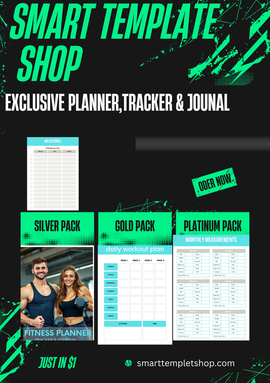 Ultimate Fitness Planner, Tracker & Journal | 46-Page Digital Workout & Wellness Organizer